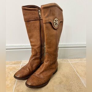 Tory Burch Leather Riding Boots Size 8.5